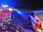 Kraksa trzech aut! Śnieżyca paraliżuje ruch na drogach powiatu słupskiego