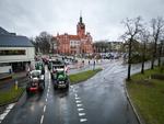 Rolnicy zjechali protestować do Słupska. Manifestacja zablokowała ruch w centrum miasta [ZDJĘCIA]