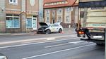 Kolizja na ulicy Szczecińskiej w Słupsku. Sprawca ukarany mandatem