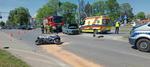 Groźne zderzenie w Słupsku. Motocyklista trafił do szpitala