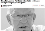 Żegnamy wieloletniego ordynatora urologii