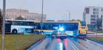Zderzenie autobusów w Słupsku. Kierowca nie ustąpił pierwszeństwa