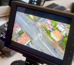 Policyjne działania "Bezpieczny pieszy" w Słupsku z wykorzystaniem drona