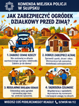 Policjanci radzą, jak zabezpieczyć ogródki działkowe przed zimą.